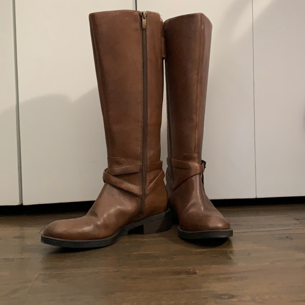 Enzo Angiolini Pebbled Leather Riding Boot